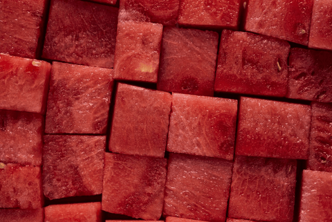 watermelon in cubes