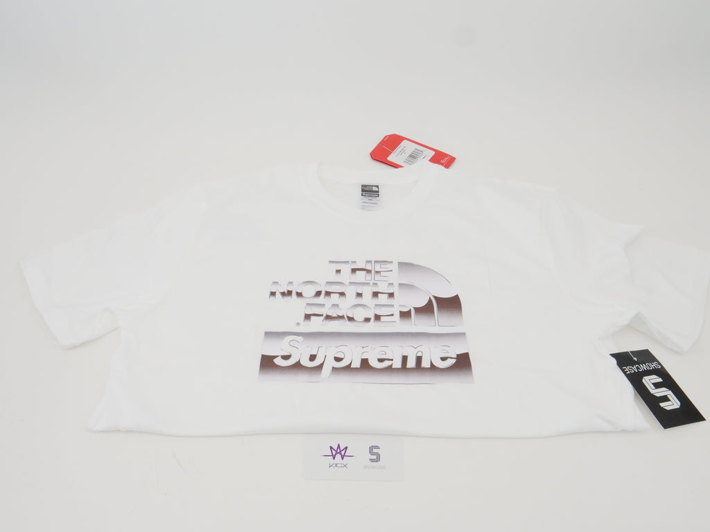 north face supreme metallic tee