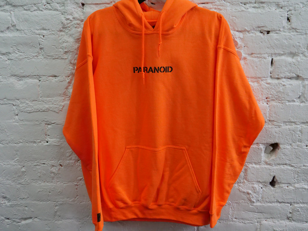 orange paranoid hoodie