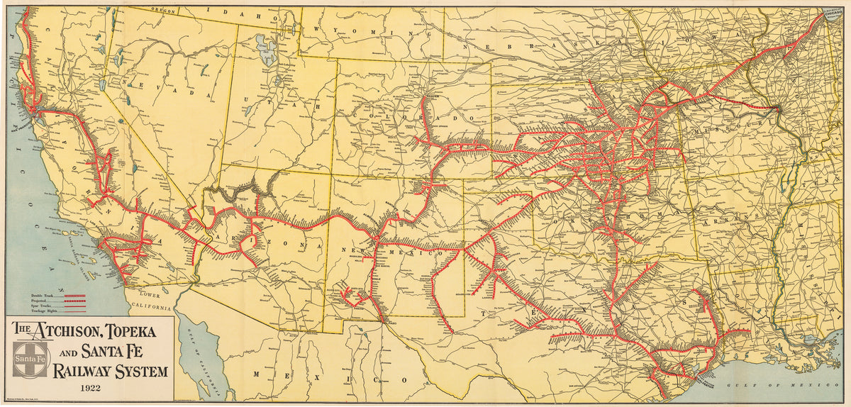 The Atchison, Topeka and Santa Fe Railway System 1922 – New World ...