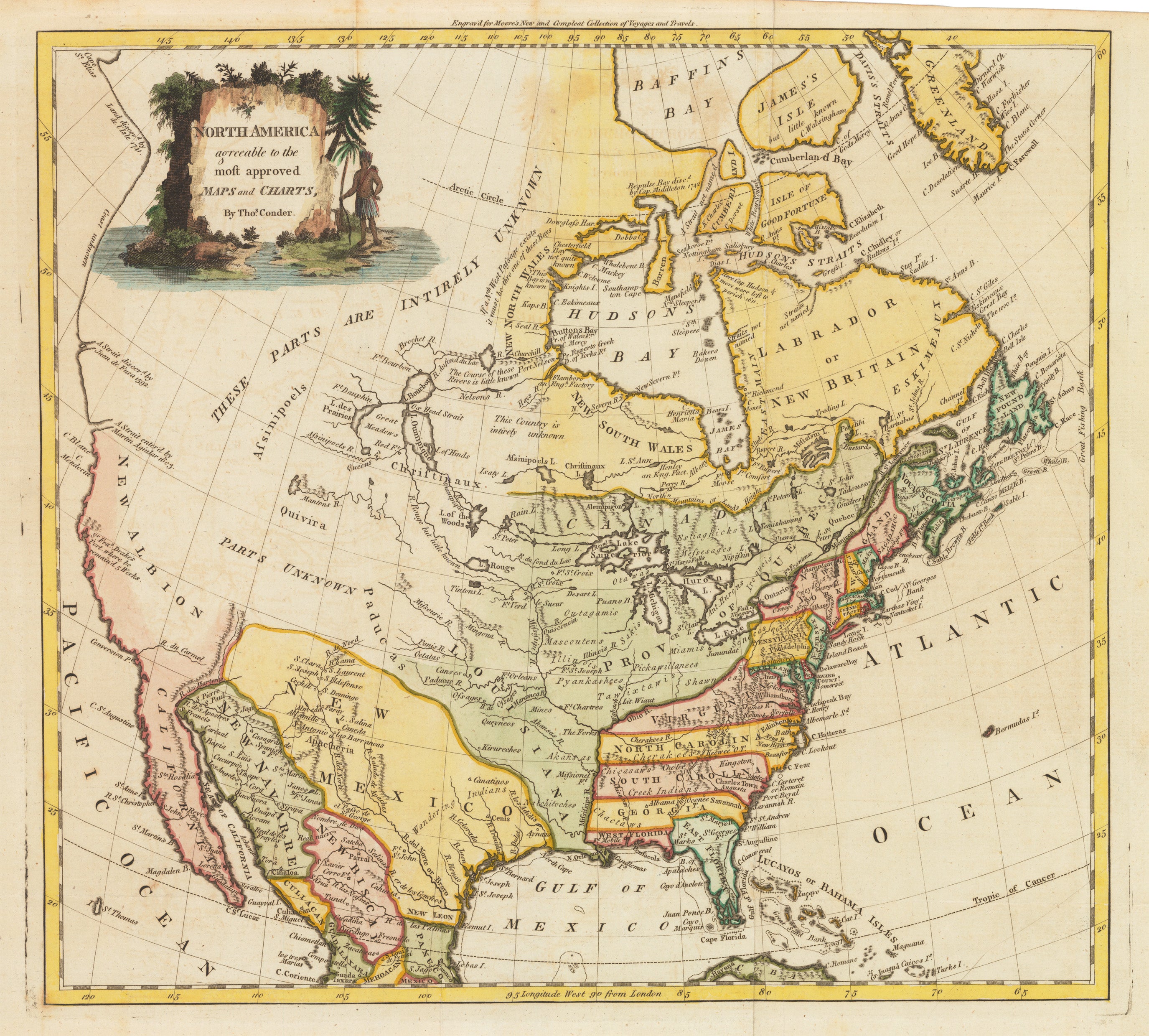 A New Map Of North America At The Time Of The American Revolution New   11744a 