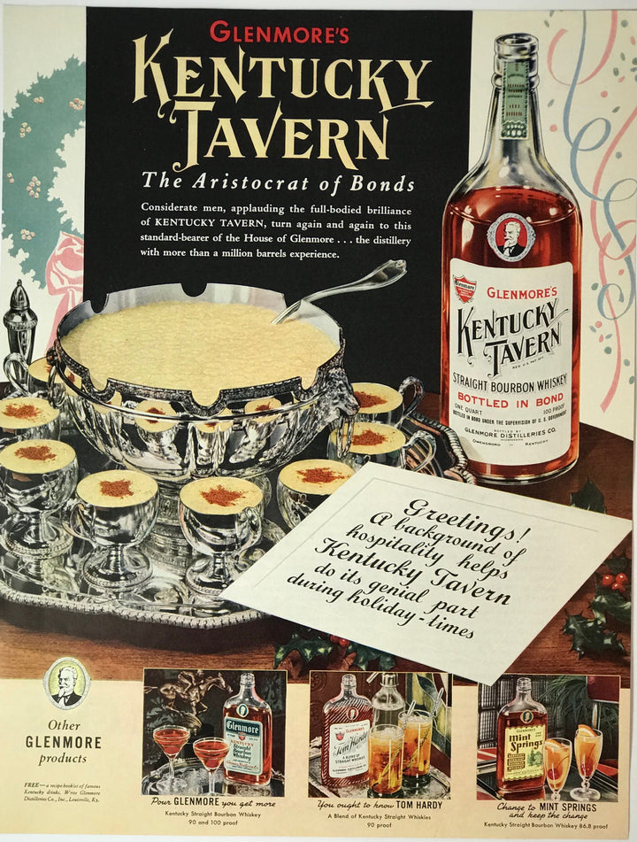 1946 VTG Orig Magazine Ad Kentucky Tavern Whiskey Chess Check