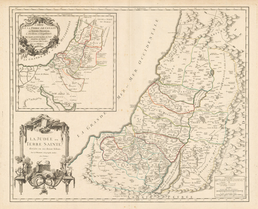 Carte De La Terre De Canaan Ou Terre Promise A Abraham Et La Posterite Dans Laquelle On A Trace La Fortie Du People Nwcartographic Com New World Cartographic