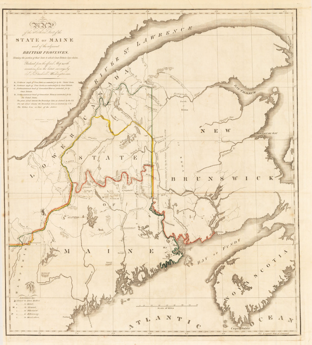 Map of Maine and the British Provinces : nwcartographic.com – New World ...