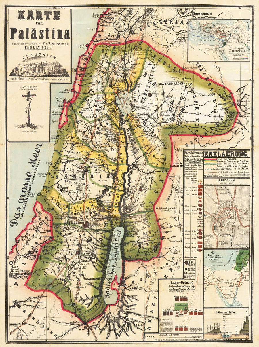 Antique Map Of Palestine By Rappard F Von 1869 Nwcartographic Com   Aq19595a 900x 