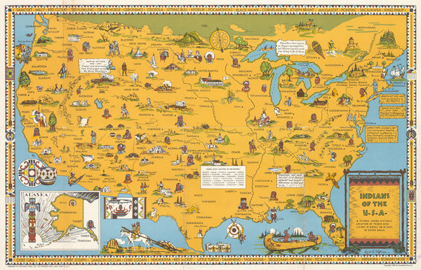 1944 Indians of the U.S.A. - nwcartographic.com – New World Cartographic