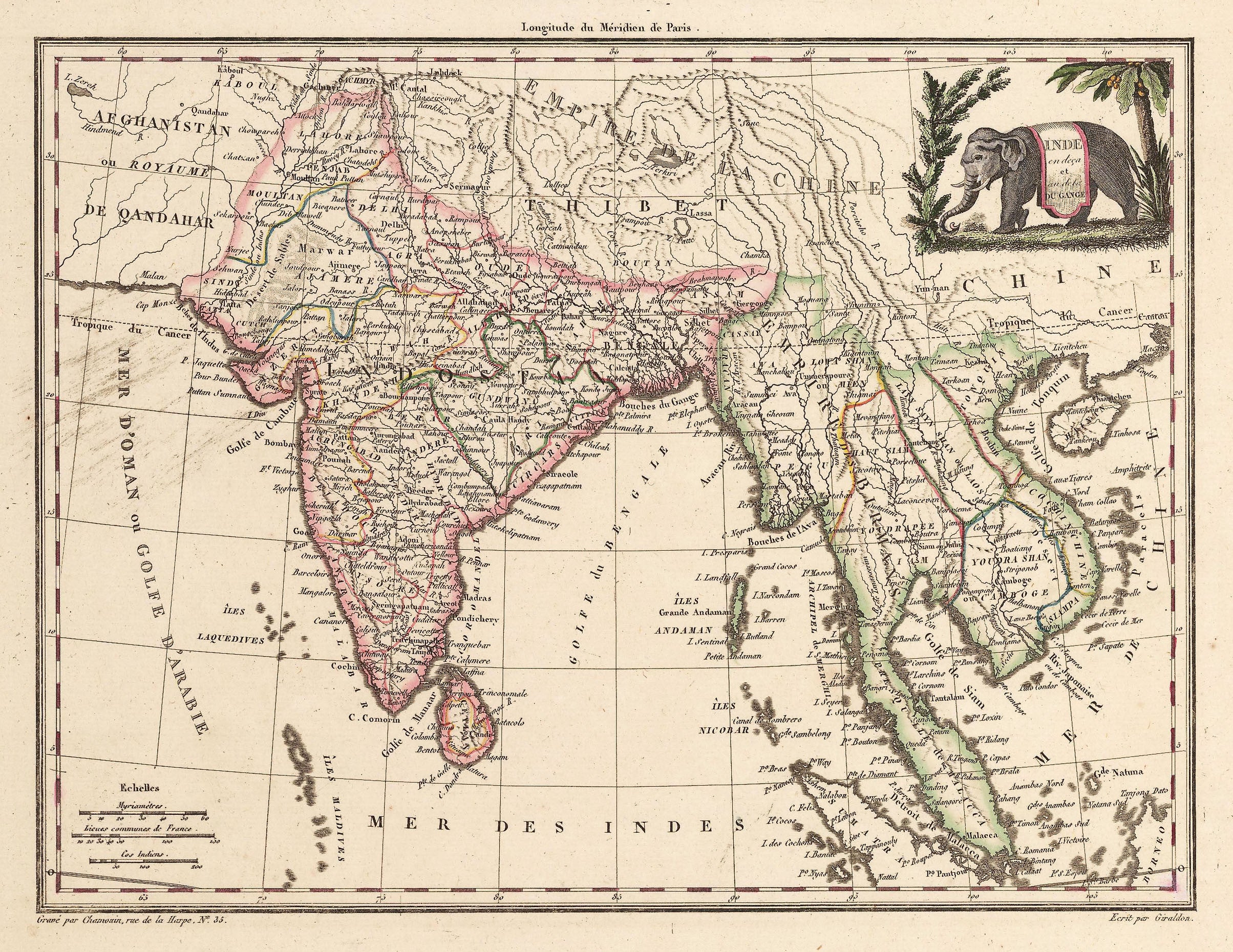 1805 Map of India & East India : nwcartographic.com – New World ...