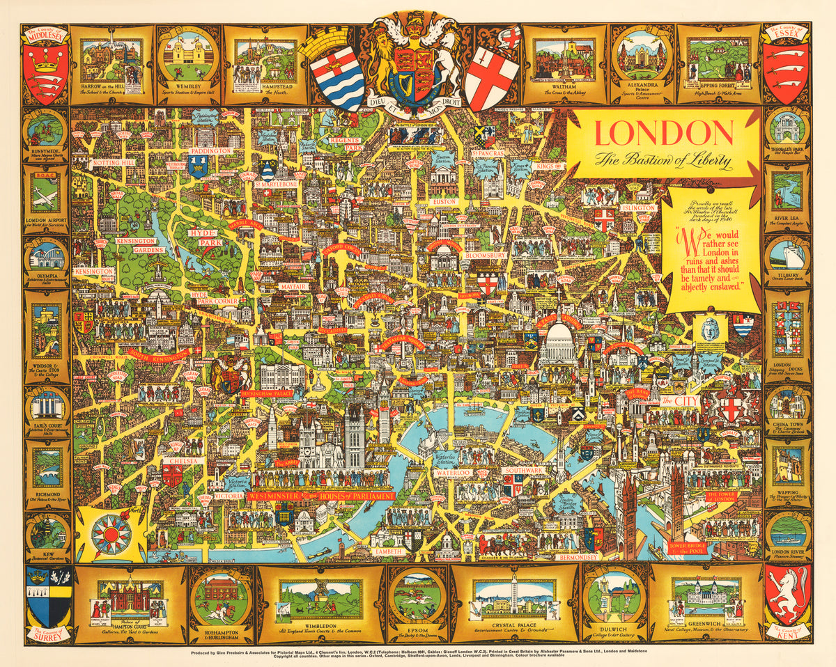 London The Bastion of Liberty : nwcartographic.com – New World Cartographic