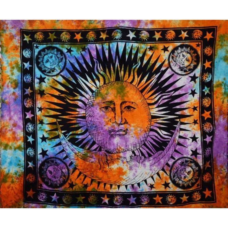 Tie Dye Sun & Moon Tapestry - East Meets West USA