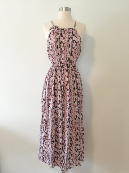 Lexie Off-the-Shoulder Python Printed Chiffon Dress – Boutique Bastone