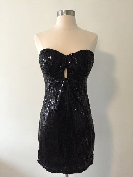 Waiting for Tonight Black Sequin Mini Dress – Boutique Bastone