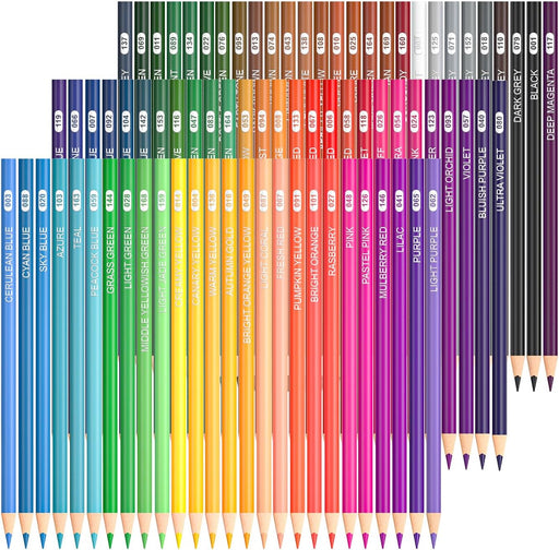 Qilery 480 Count Colored Pencils Bulk, 12 Assorted Colors Pre Sharpened  Color