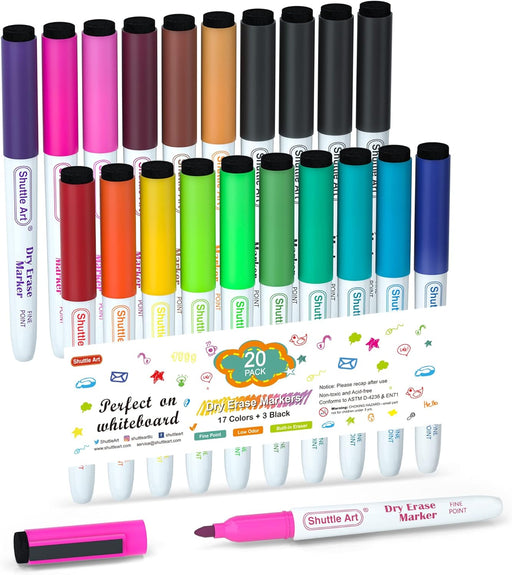 Dry Erase Markers, 32 Black — Shuttle Art