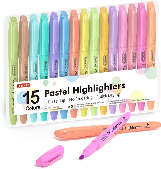 Pastel Highlighters, 18 Colors - Set of 18 — Shuttle Art