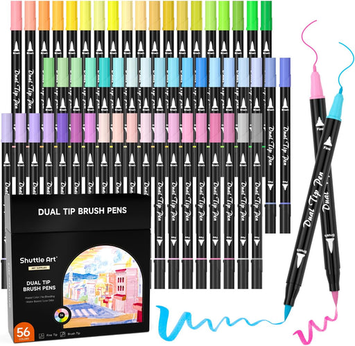 ArtSkills Premium Dual Tip Brush Marker Pen Set, 50 Colors - Sam's