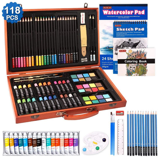 Shuttle Art 69PCS Kit Peinture Enfant, Set Peinture Enfant Complet Inclus  30 Couleurs Peinture Acrylique, Chevalet Enfant, Toile, Tampon, Pinceaux,  Palette, Coffret Peinture Enfant pour Peindre : : Jeux et Jouets