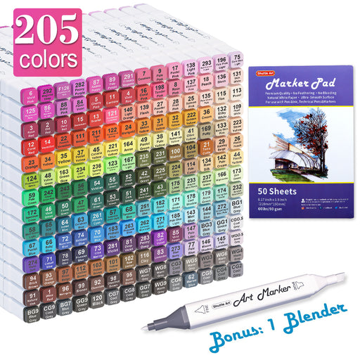 Caliart 121 Colors Artist Alcohol Markers Dual Tip Art Markers