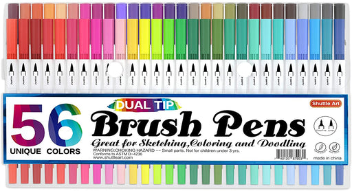 Dual Tip Brush Pen,120 Colored Dual Tip Markers Calligraphy Pens, Dual —  CHIMIYA