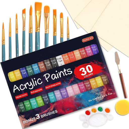 Shuttle Art 33PCS Peinture au Doigt Enfant Lavable, 10 Couleurs