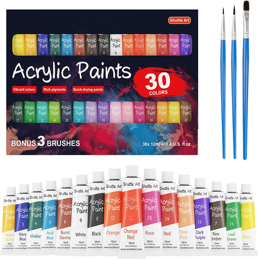 Acrylic Paint Brush Markers, Dual Tip-Set of 36 — Shuttle Art