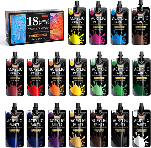Shuttle Art Acrylic Pouring Paint, Set of 36 Bottles (2 oz/60ml) Pre-Mixed  High-Flow Acrylic Paint Pouring Supplies with Canvas, Silicone Oil,  Measuring Cups, Tablecloths, Complete Paint Pouring Kit