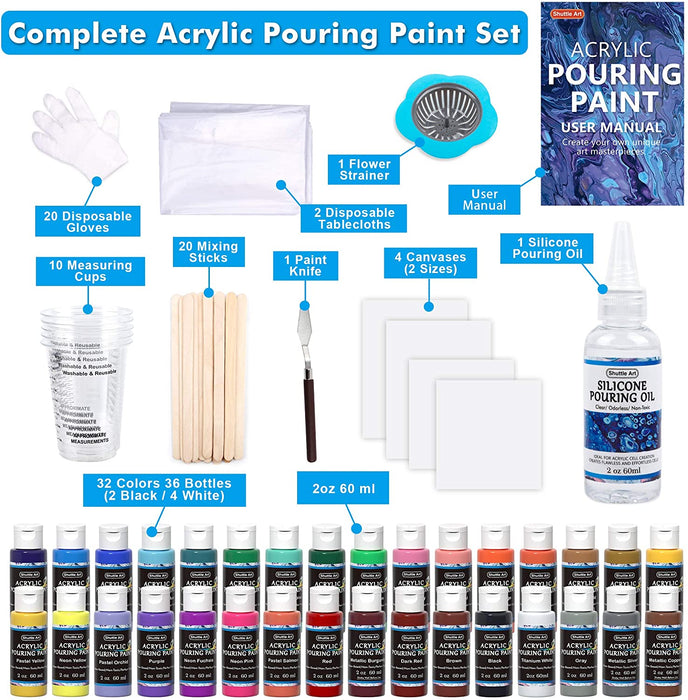 Acrylic Pouring Paint 24 Color Set – Hippie Crafter