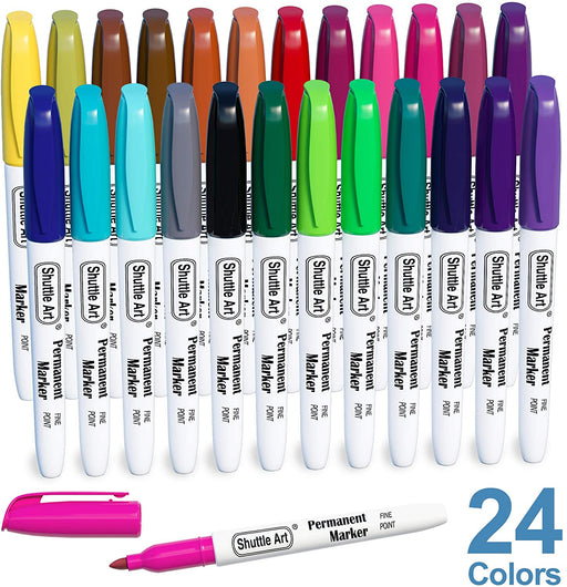 Colored Permanent Markers, Fine Point - Set of 48 — Shuttle Art