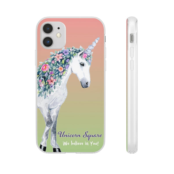 Unicorn Square Cell Phone Flexi Cases - Unicorn Square