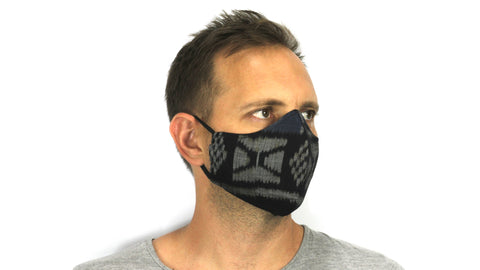 Black Endek Face Mask from Bali