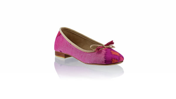 Leather-shoes-Sasha 20mm Ballet - Pink Ikat-flats ballet-NILUH DJELANTIK-NILUH DJELANTIK