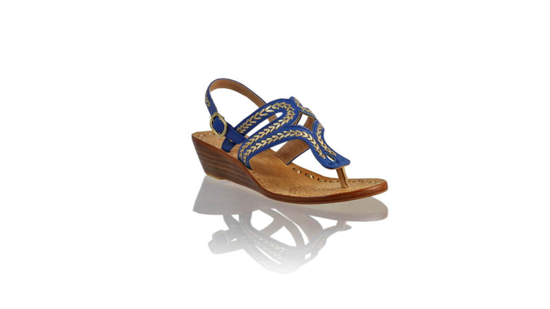 blue and gold sandals