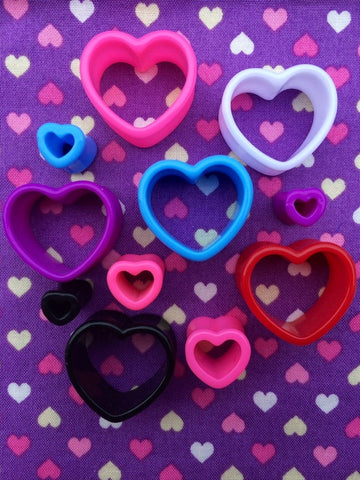 Love Heart Acrylic Tunnels- 6mm-25mm (SOLD INDIVIDUALLY, NOT AS PAIR ...