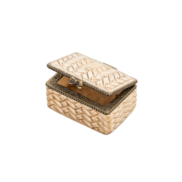 Woven Chest Carved Bone Box – Laurier Blanc | Unique Home Decor From ...