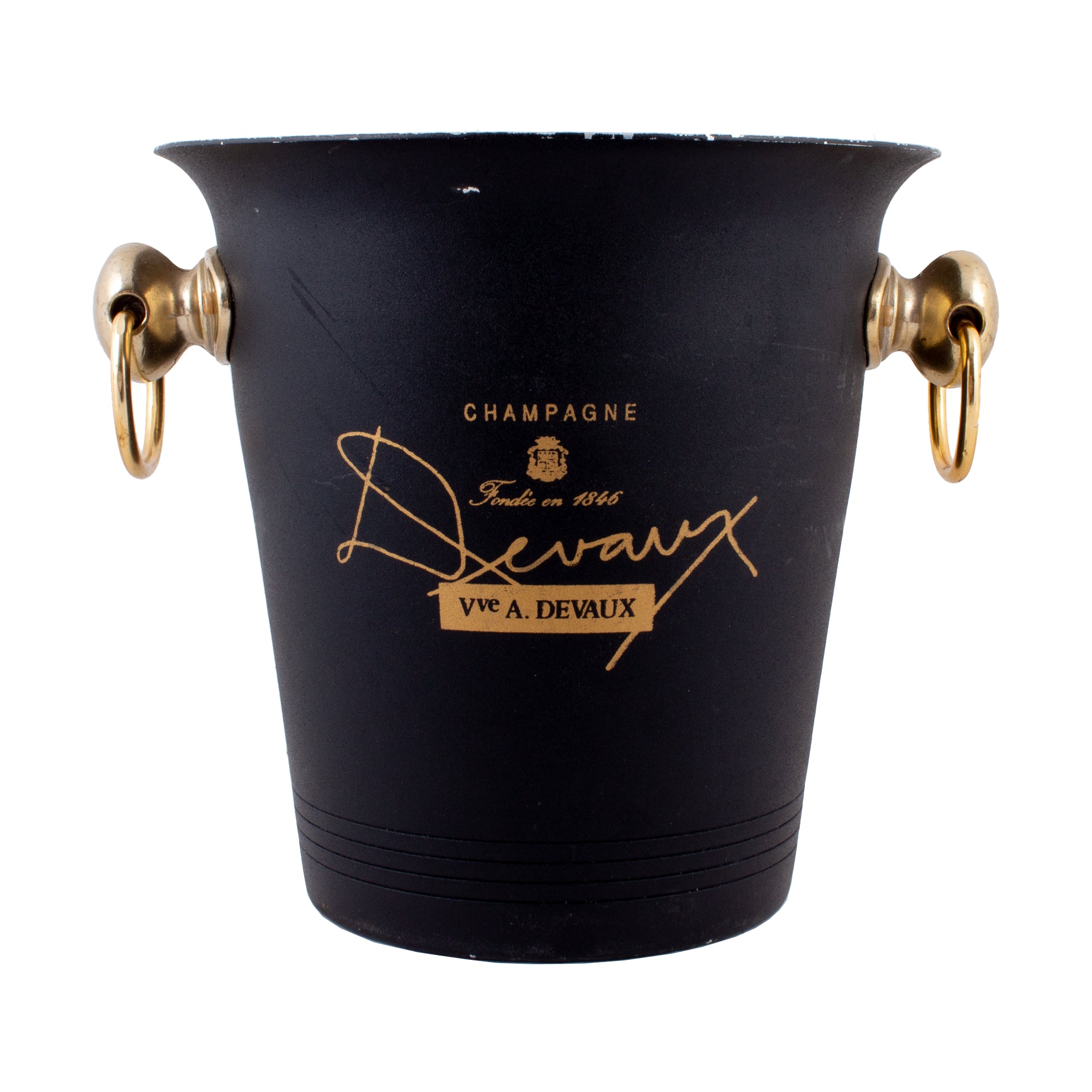 Black & Gold Metal Ice Bucket