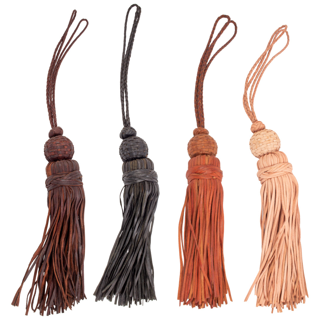 Handcrafted Black Leather Tassel Tassel Addition for Louis 