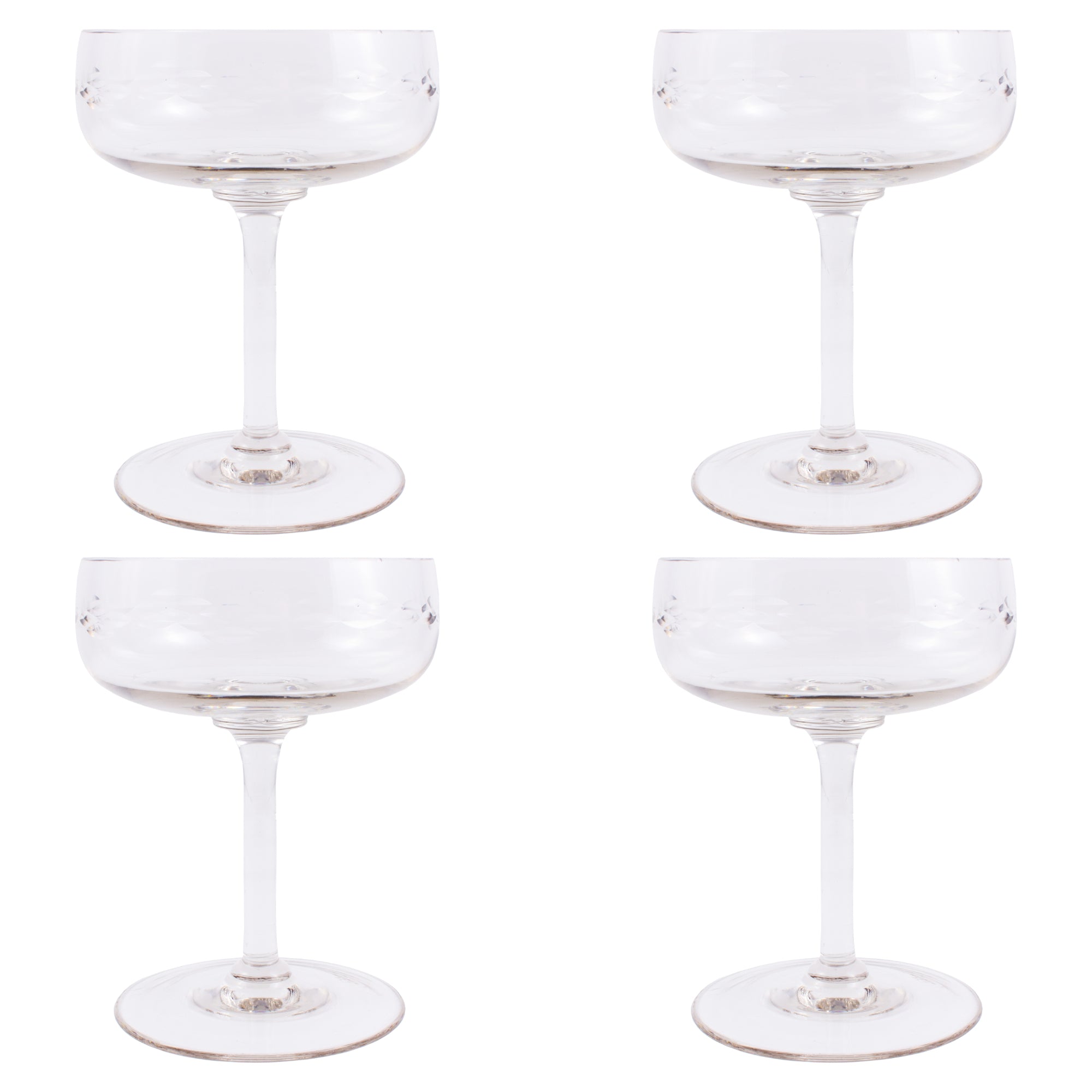 Set of 2 French wine glasses with Versailles design – French Address