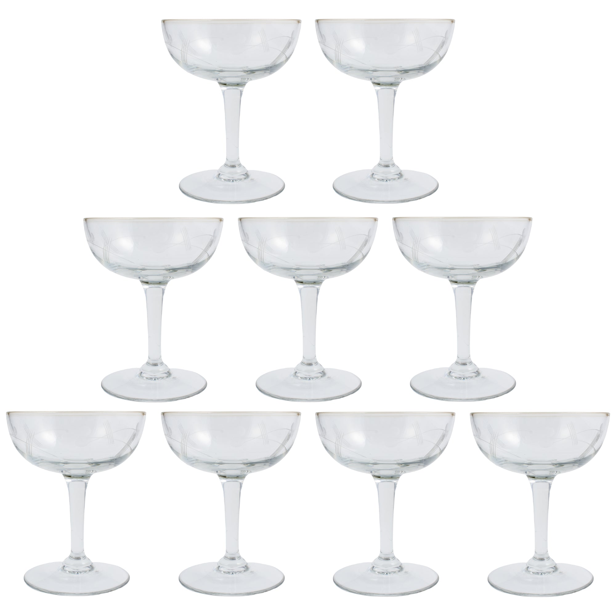 Star Etched Champagne Coupes, Set of 6 – House of Cardoon