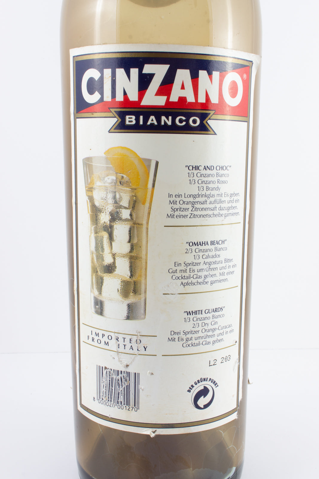 Vintage Empty Cinzano Bianco 3L Bottle found in France