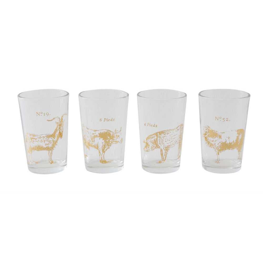 Everything Kitchens Drinking Glasses (Set of 4) | Barnyard Baby Animals