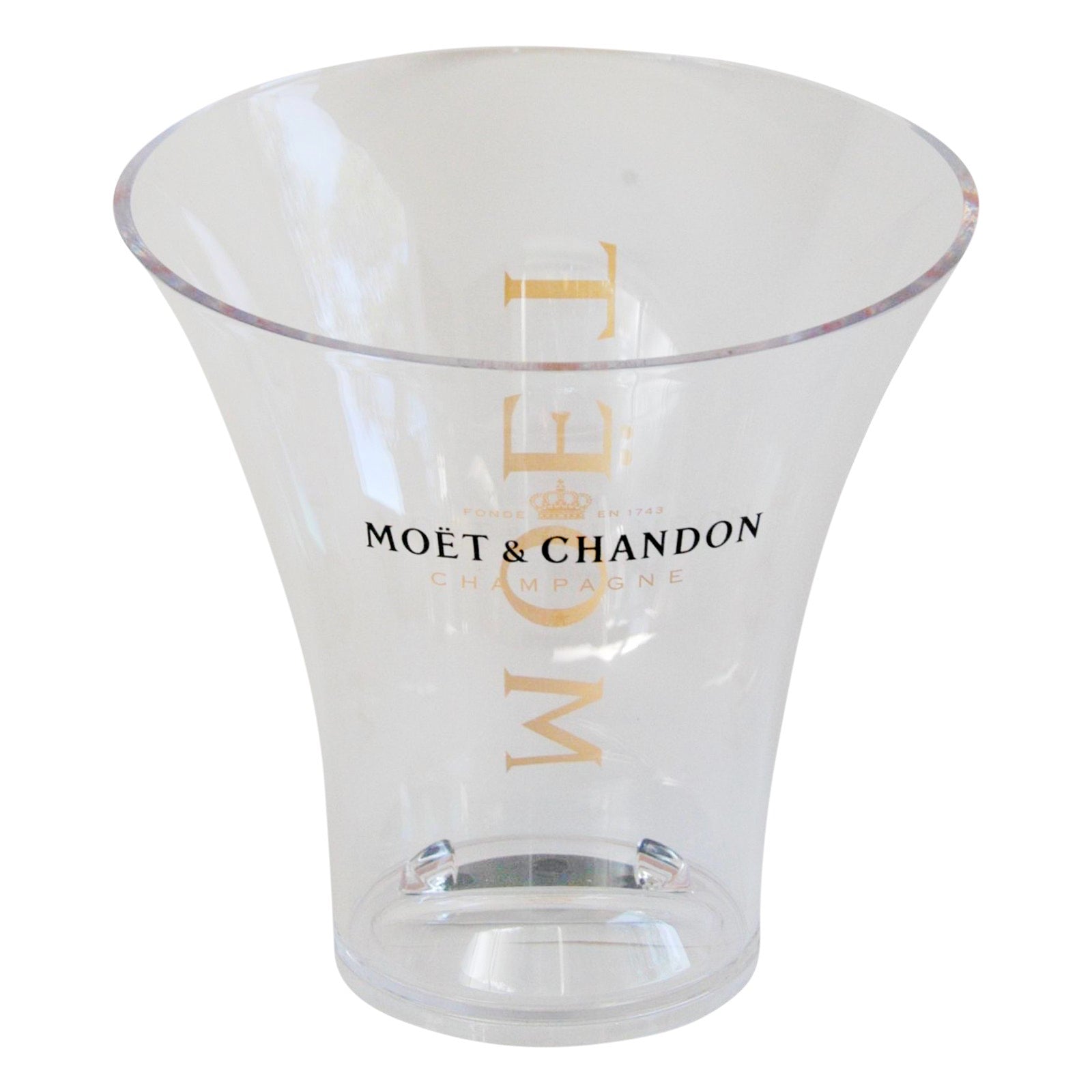 European Antiques - A plastic Moet & Chandon Champagne Bucket/wine cooler  with grapevine detailing, France. This is a remake of the popular and  expensive aluminium version. This ice bucket is lined inside