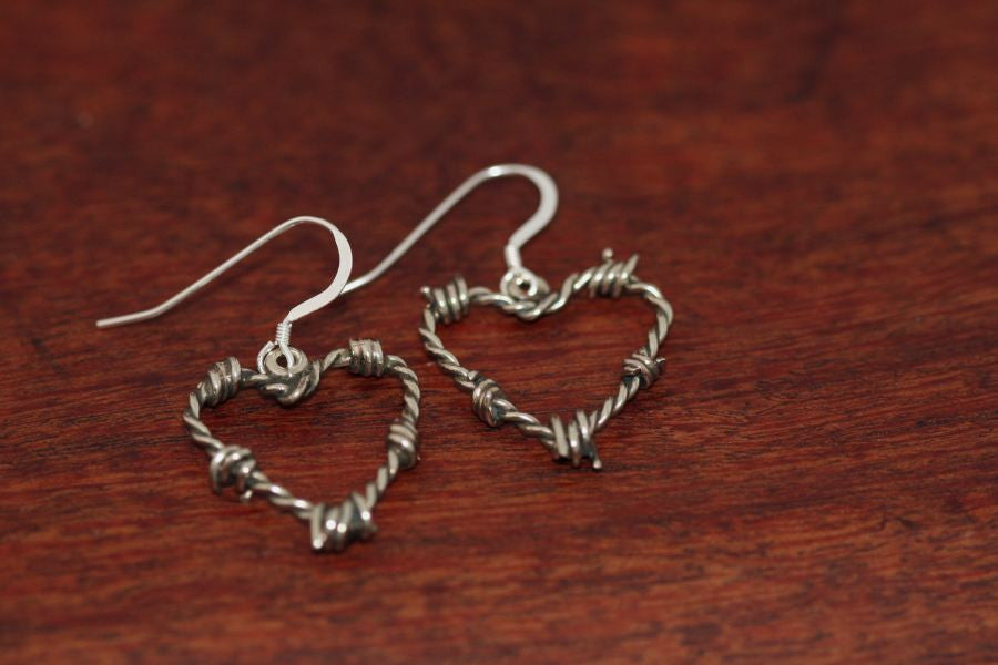 barbed wire earrings