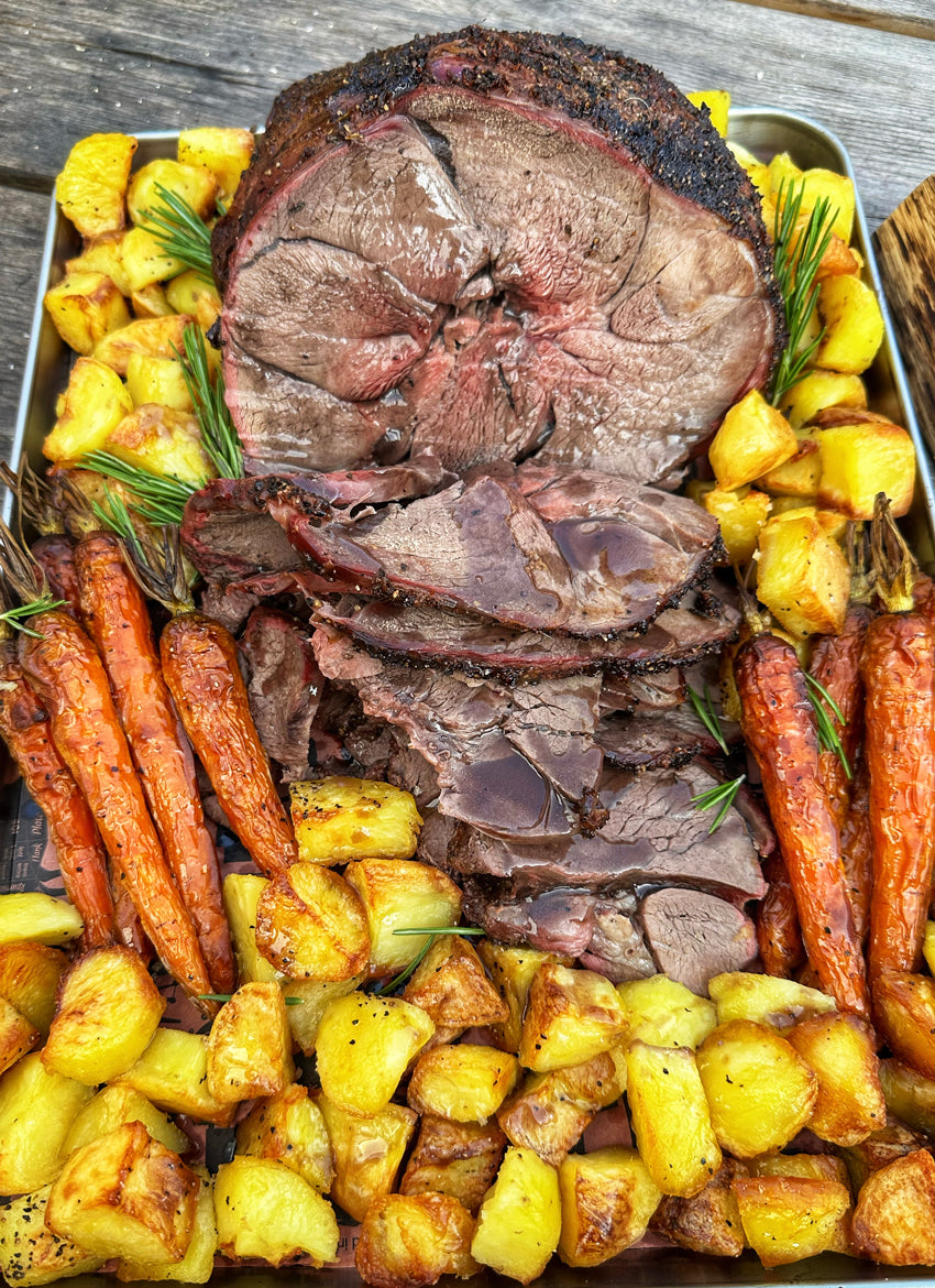 Barbecued whole venison