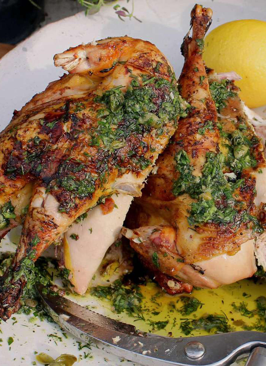 Spatchcocked Pheasant with Salsa Verde | Recipes | Wild Meat Company