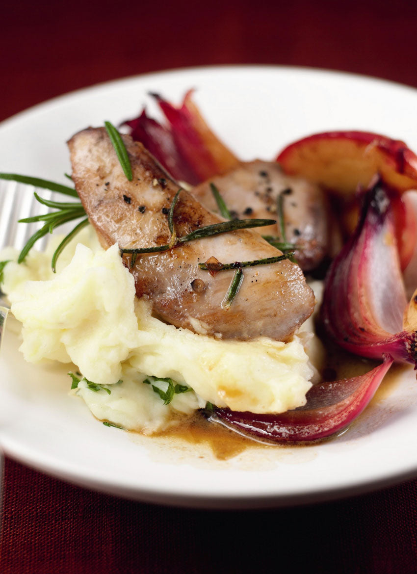 Sautéed Partridge Breast Fillets with Rosemary and Apples