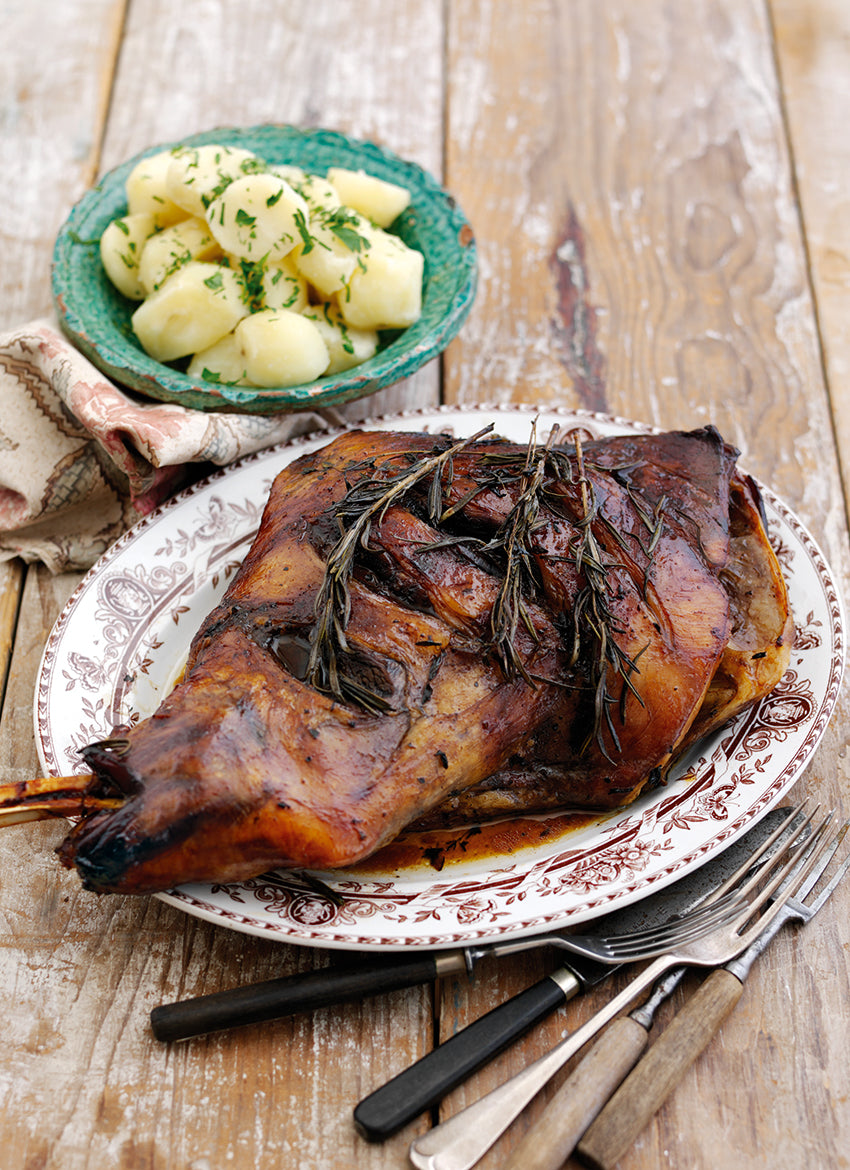 Slow Cooked Shoulder of Lamb with Earl Grey and Honey