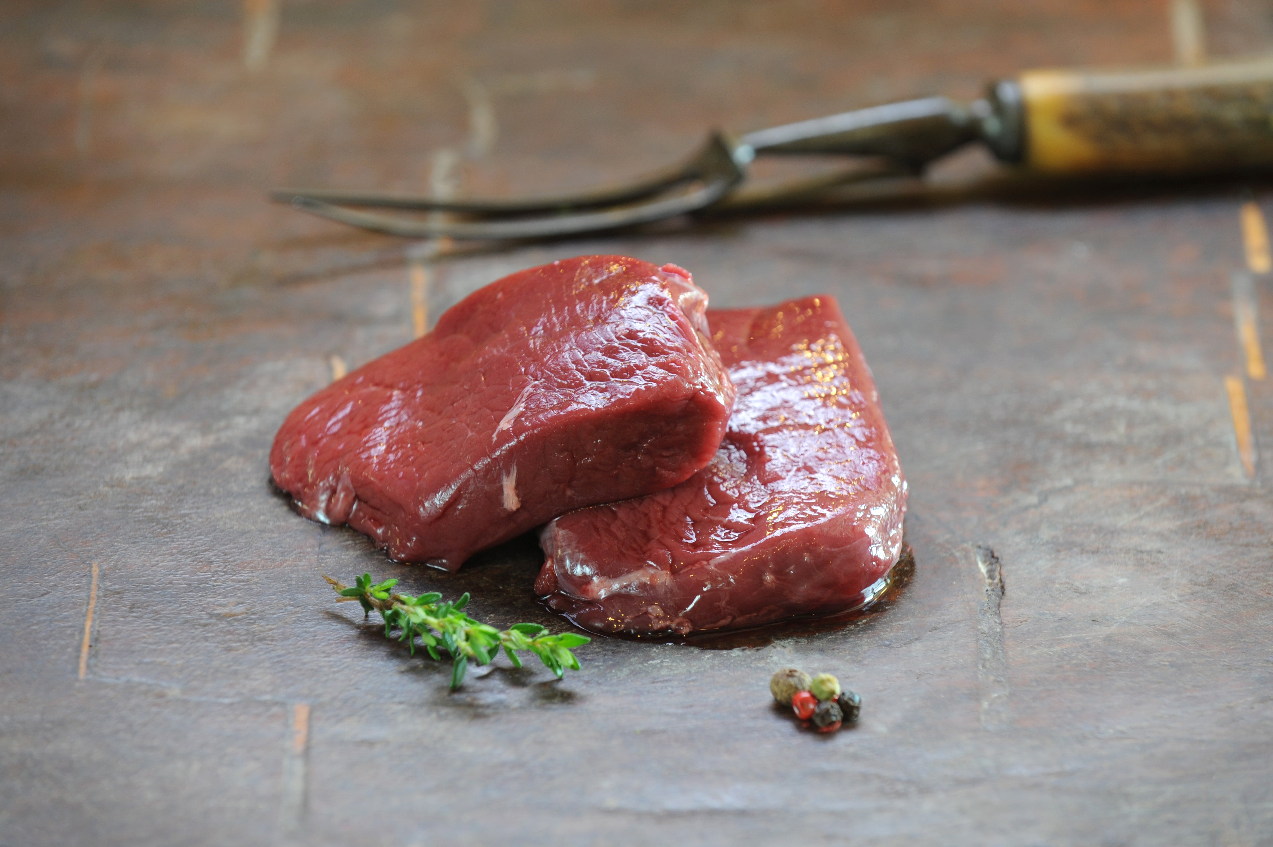 Venison loin steak