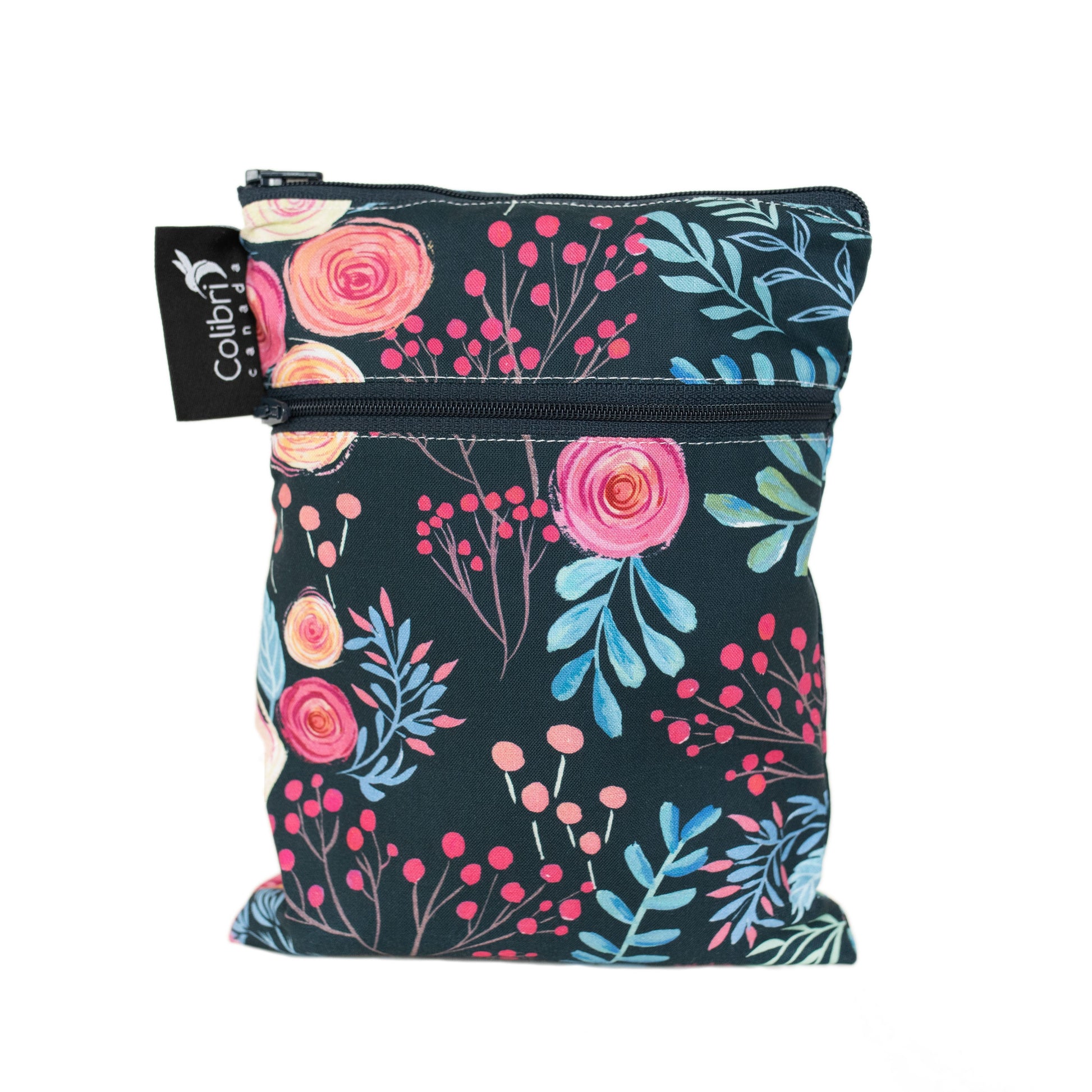 Purse Wetbags - Colibri Roses Dual Pocket Purse Sized Wet Bag