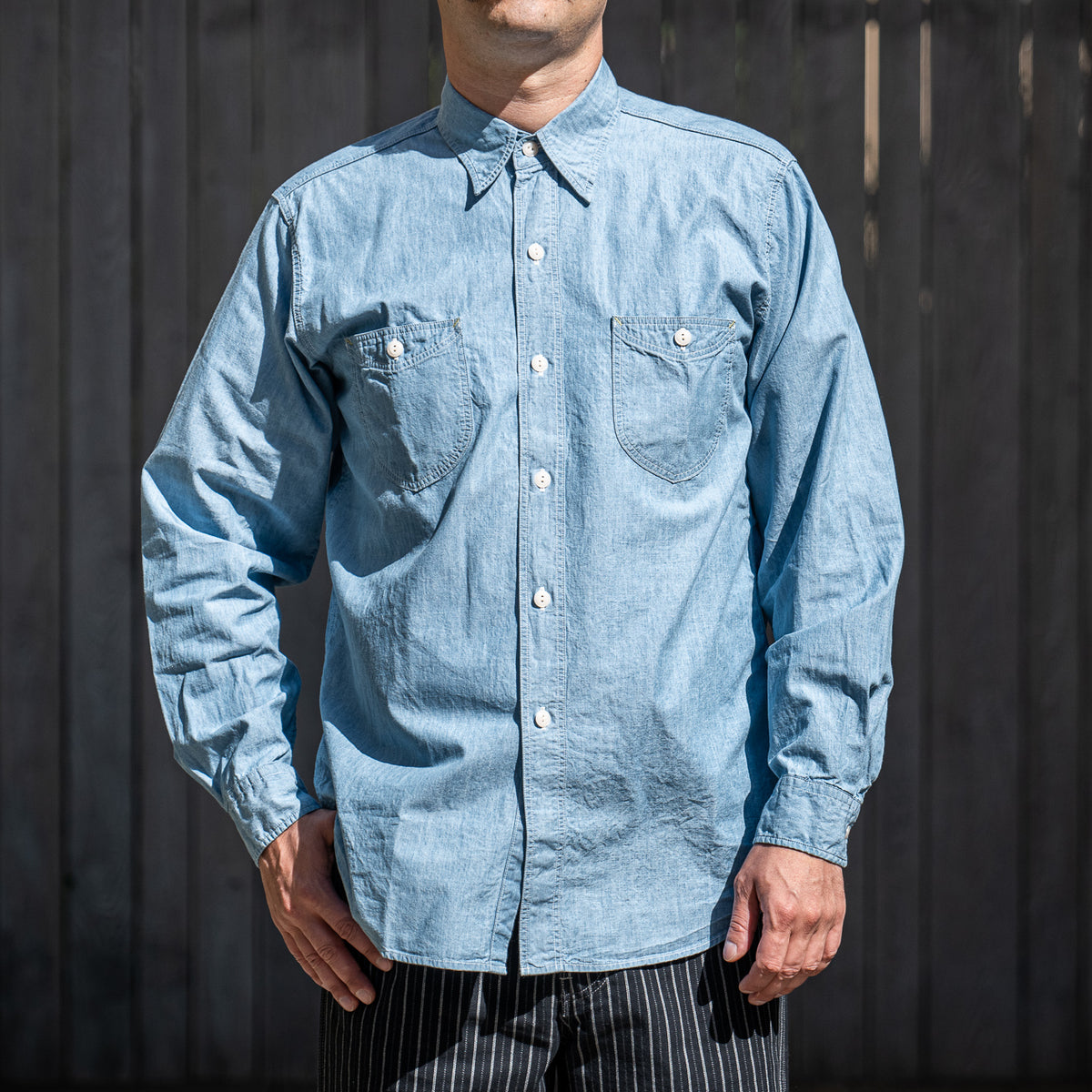 Stevenson Overall Co. Dominator Chambray Shirt - Supima Cotton – Statement  - The Denim Store