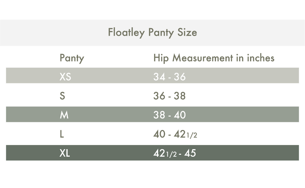 Floatley  Size Chart Guide
