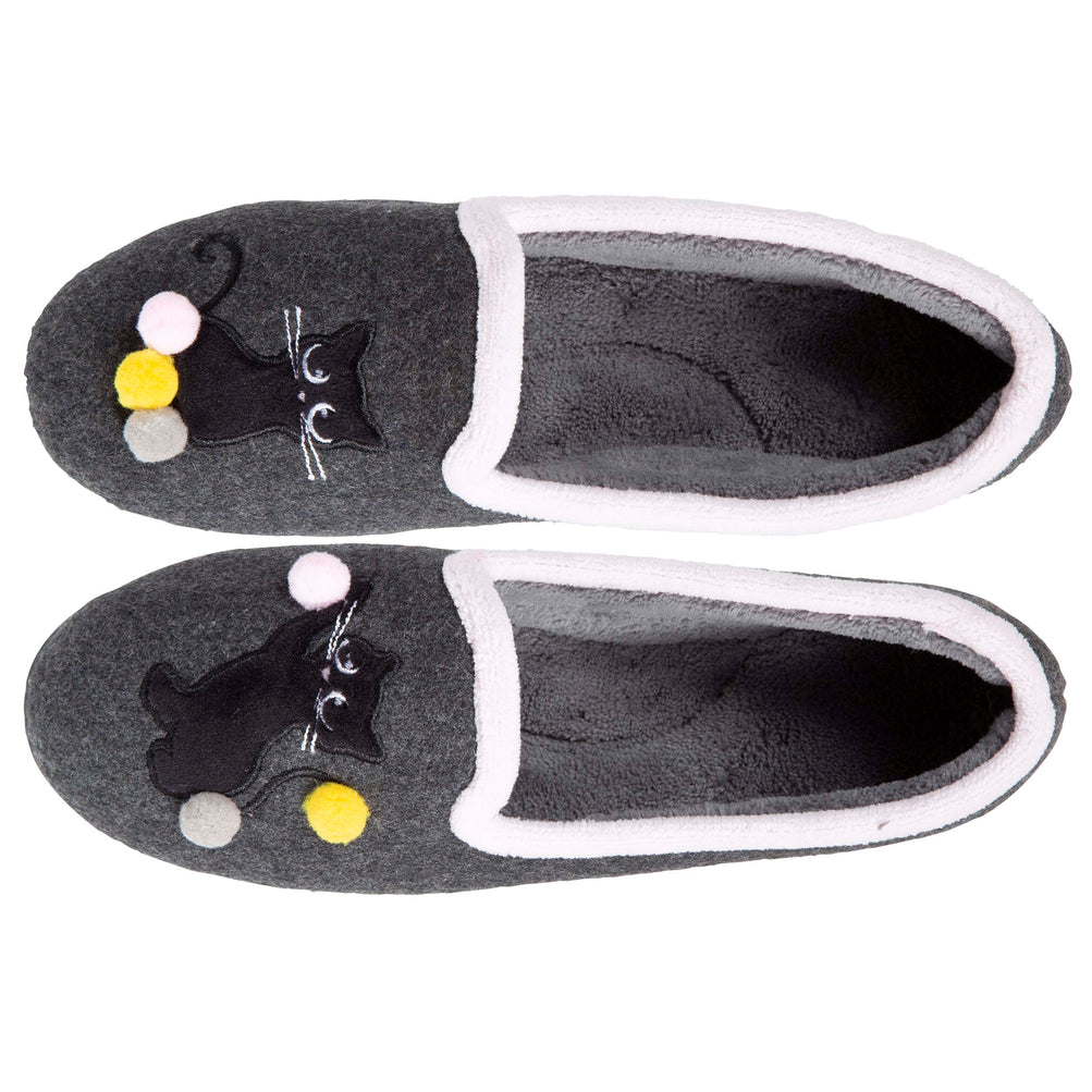 Zapatillas casa slippers gato gris – Isotoner.es
